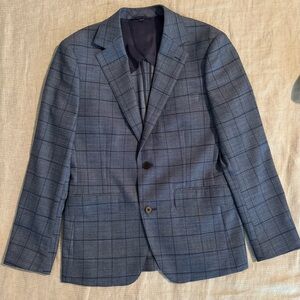 Bonobos Men’s Jetsetter Stretch Wool Blazer in Blue Windowpane - 36S Slim Fit
